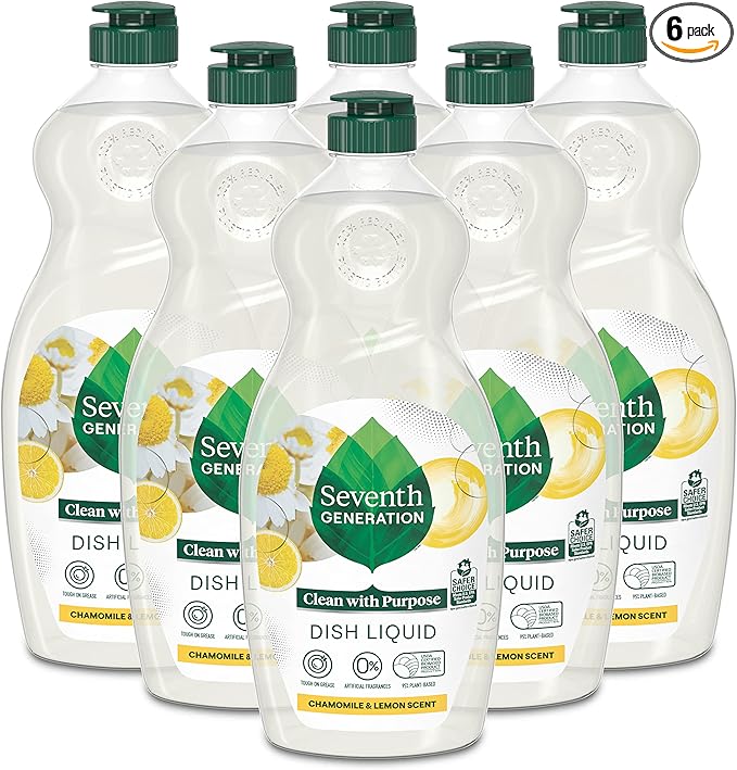 Seventh Generation Dish Soap Liquid Chamomile & Lemon Scent Pack of 6 by SeventhGeneration