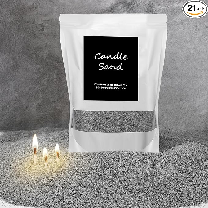 MTLEE Candle Sand 3.3 lb DIY Pearled Candle Making Kit Included 20 Pcs Wicks by MTLEE