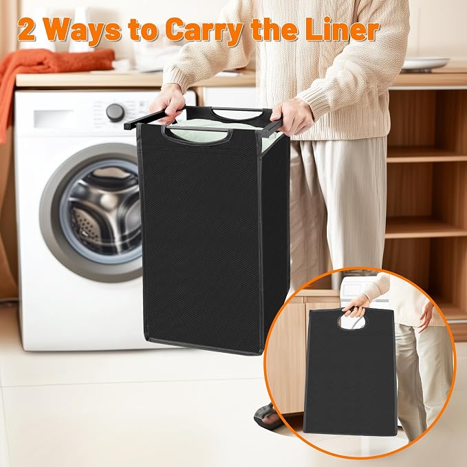 Laundry Sorter with Removable Bag, 16 Gallons Laundry Hamper with Adjustable - Image 7