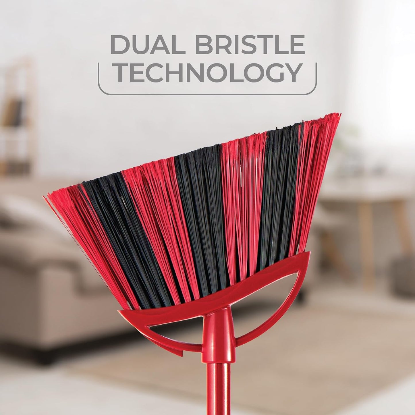 O-Cedar One Sweep Broom with Step-On Dustpan | Remove 99% with One | Lightweight Quiet Cleaning Tool | Ideal for Pet Owners