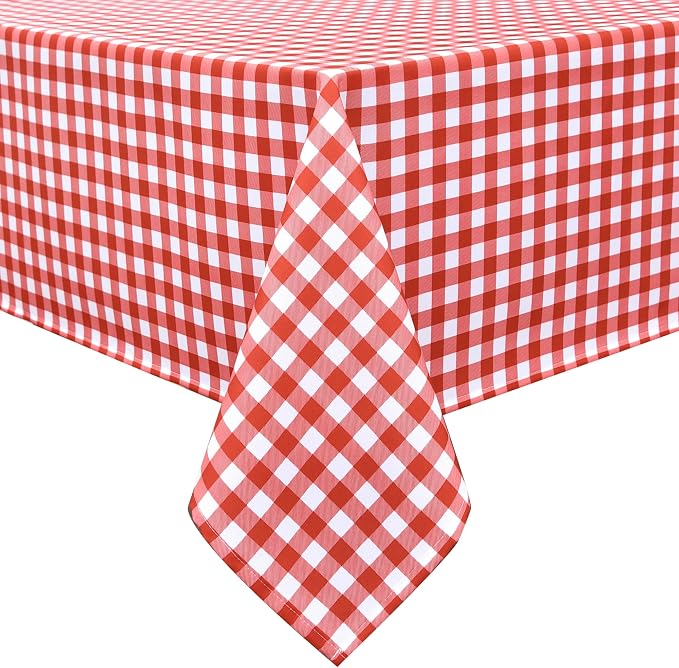 Waterproof Plaid Tablecloth Fabric by Essifunia