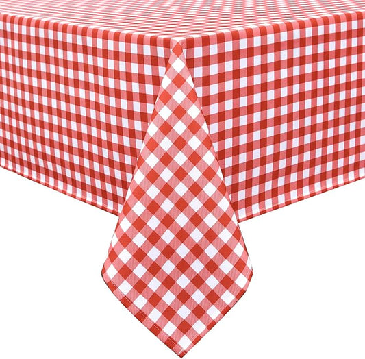 Waterproof Checkered Tablecloth Fabric by Essifunia
