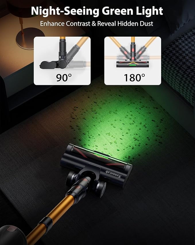 Cordless Vacuum Cleaner, 75Mins/48KPa/580W Self-Standing Vacuum Cleaners - Image 4