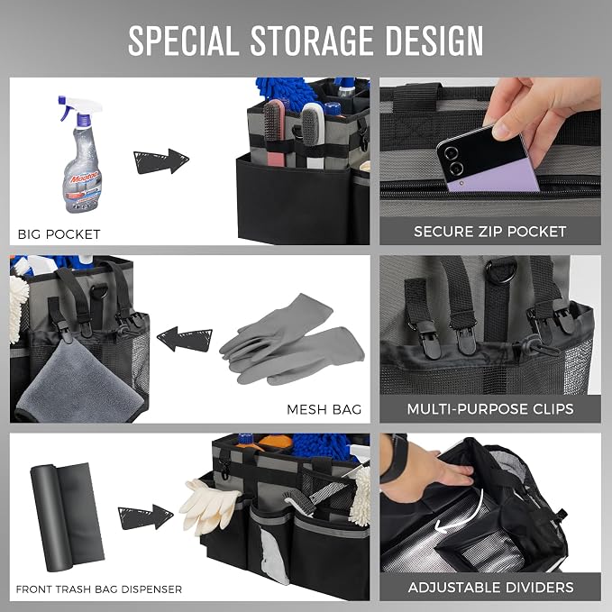 Wearable Cleaning Caddy, Cleaning Caddy Supplies Organizer - Image 2