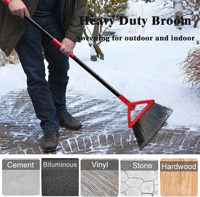 Heavy Duty Commercial Broom, Upgraded Angle Brooms - Image 7