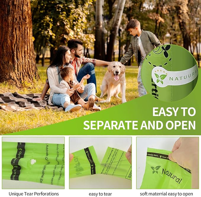 Certified Compostable Dog Poop Bags-270Bags 18Rolls, Poop Bags - Image 4