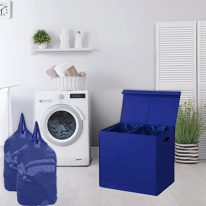 Simple Houseware Double Laundry Hamper - Image 2