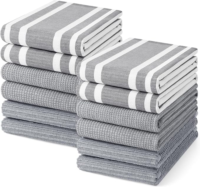 Homaxy Premium Kitchen Towels, Large Cotton 380 GSM Kitchen Hand Towels by Homaxy