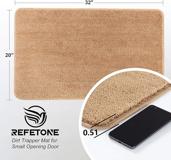 REFETONE Indoor Door Mat, Front Back Door Mat, Non-Slip Absorbent Resist Dirt - Image 3