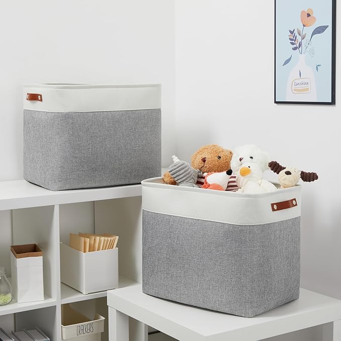 DULLEMELO Extra Large Storage Baskets, Fabric Storage Bins - Image 4