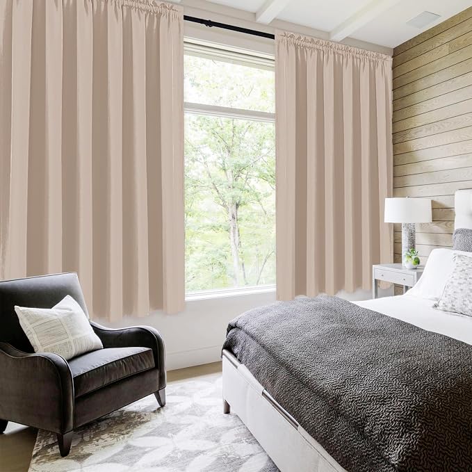 DWCN Blackout Curtains for Living Room Thermal Insulated, Energy Saving & Noise - Image 2