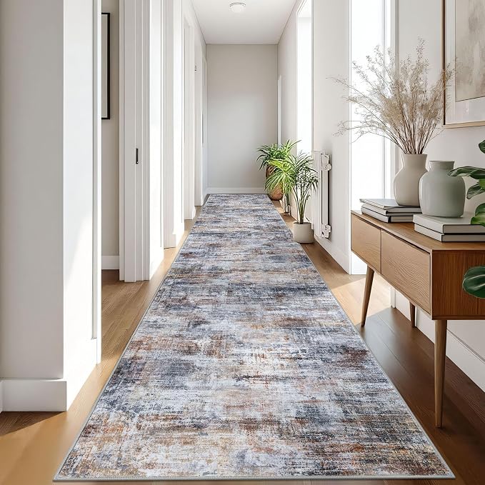IOHOUZE Abstract Runner Rug 3x18 Ft Washable Runners - Image 8