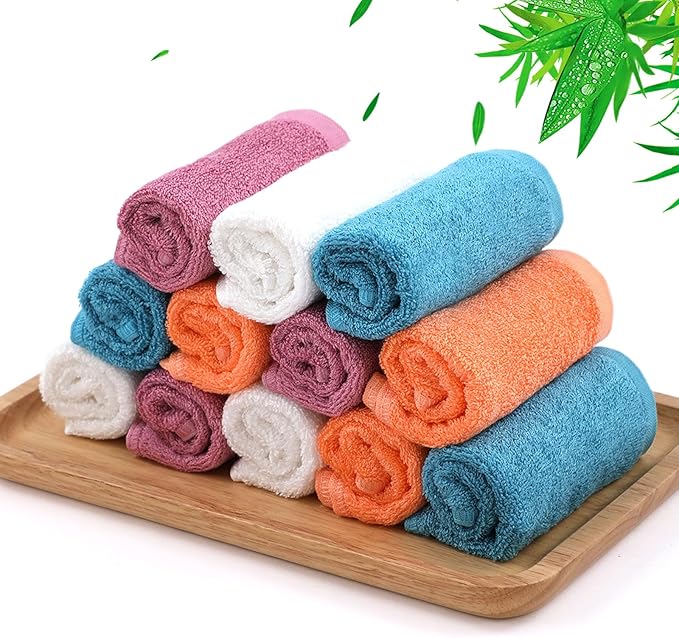 JEFFSUN Dish Cloths 12 Pack, 10x14 inch Small Kitchen Washcloths, Lint Free by Jeffsun