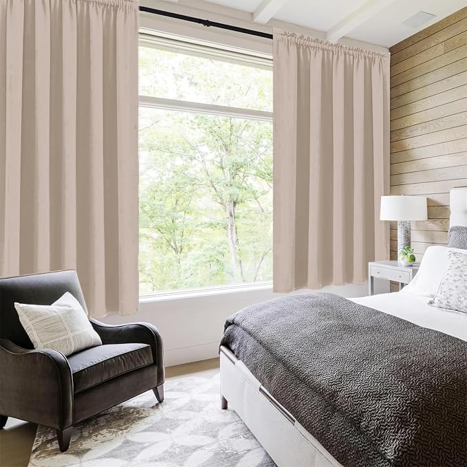 DWCN Blackout Curtains for Living Room Thermal Insulated, Energy Saving & Noise - Image 2