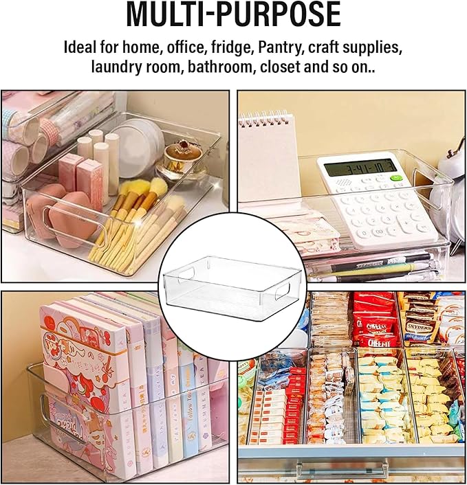 Clear Plastic Storage Bins, Pantry Organizers and Storage, Kitchen Organization - Image 7