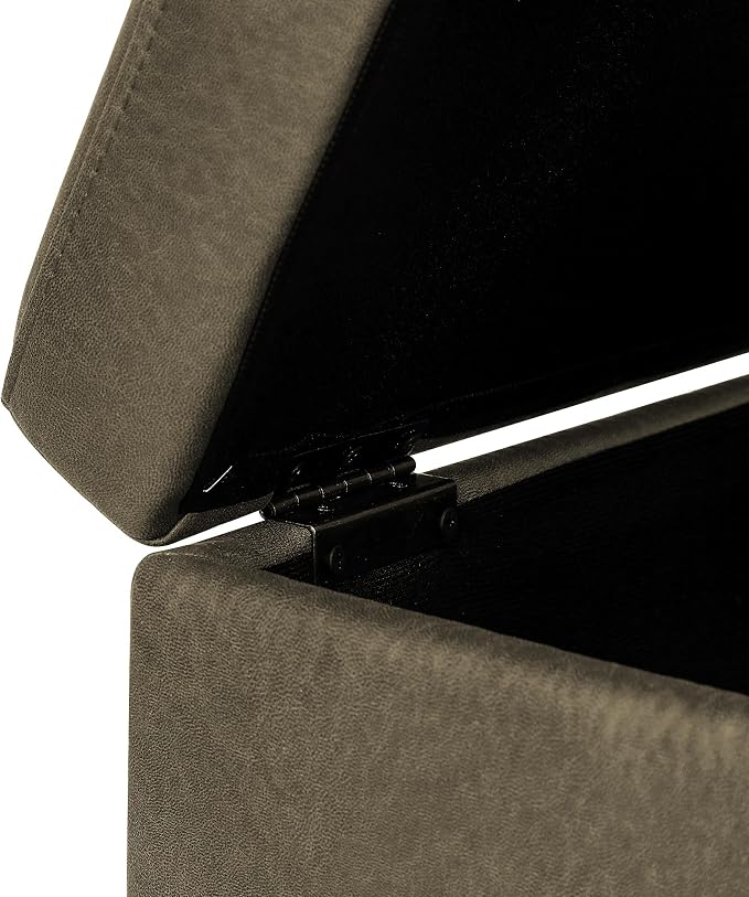 Adeco Fabric Storage Ottoman Bench - Image 9