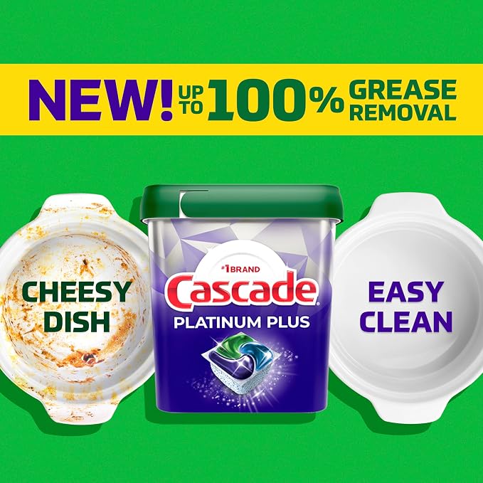 Cascade Platinum Plus Dishwasher Pods, Dishwasher Detergent, Dish Detergent Soap - Image 9