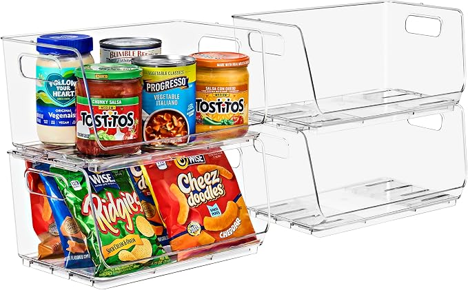 Sorbus Stackable Storage Bins Open Front - Image 7