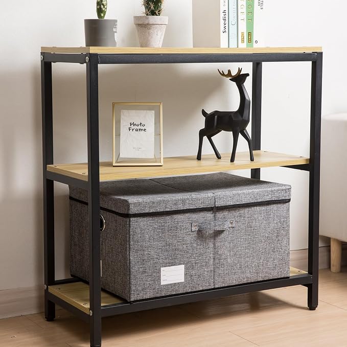 PRANDOM Storage Bins with Lids Linen Fabric Foldable Storage Boxes Organizer - Image 2