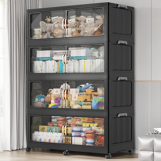 220Gal Plastic Stackable Storage Bins by BROVIEW-EnjoytheArtofLife