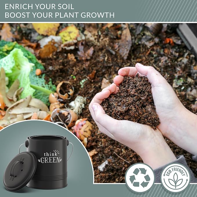 Barnyard Designs Compost Bin for Kitchen Counter - Image 6