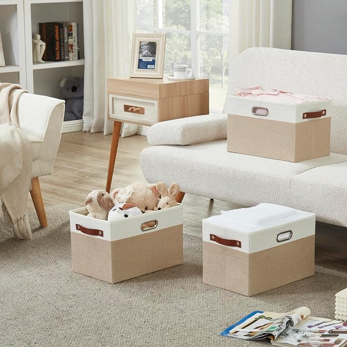 Large Collapsible Fabric Storage Bins - Image 5