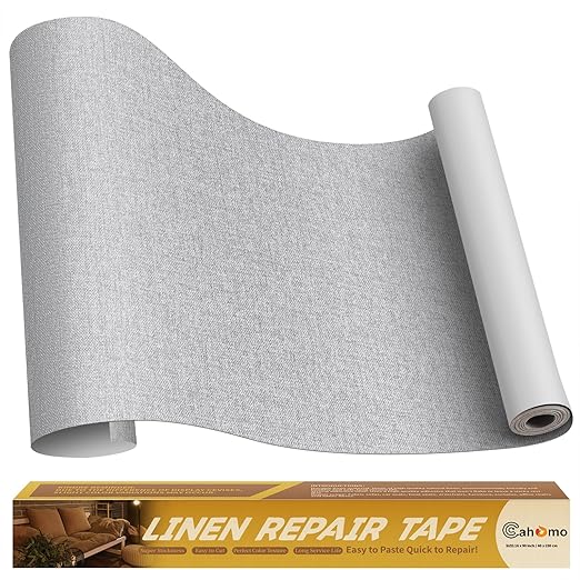 Linen Repair Tape 16x90 inch, Self Adhesive Fabric Patches, Linen Patch Tape Kit by Cahomo