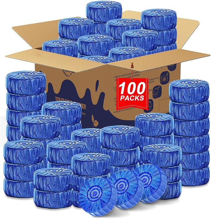 Toilet Bowl Cleaners, 100 Pack Blue Toilet Bowl Tablets by Msvvko