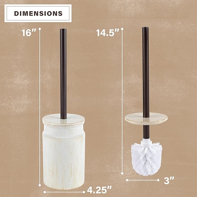 Creative Scents Rustic Luxe Toilet Brush and Holder Set - Image 4