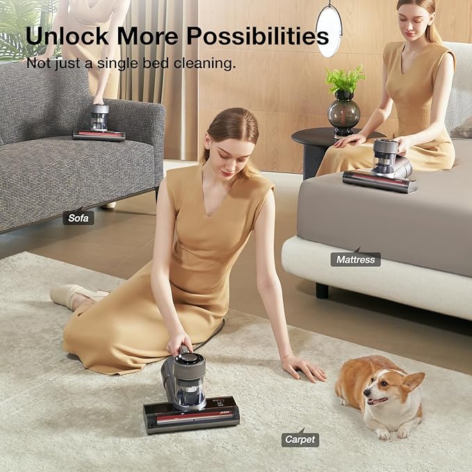 Jimmy WB81 Mattress Vacuum Cleaner, Upgraded Roller Brush, Smart Dust Sensor LED - Image 5