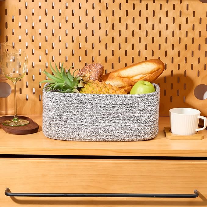 Small Storage Baskets for Organizing | Closet Organizer Bins | Shelf Toy Basket - Image 5