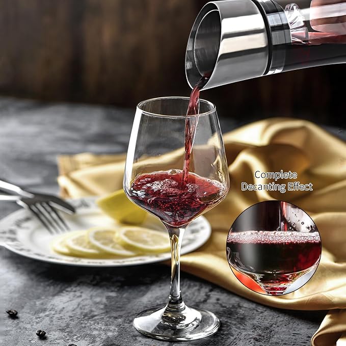 Wine Decanter Built-in Aerator Pourer, Wine Carafe - Image 6