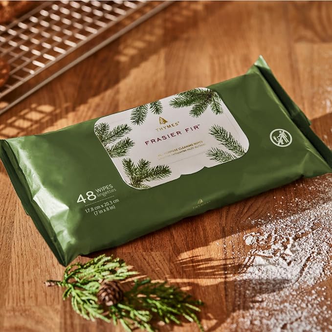 Thymes Frasier Fir All-Purpose Cleaning Wipes – Multi-Purpose Cleaning Wipes – - Image 2