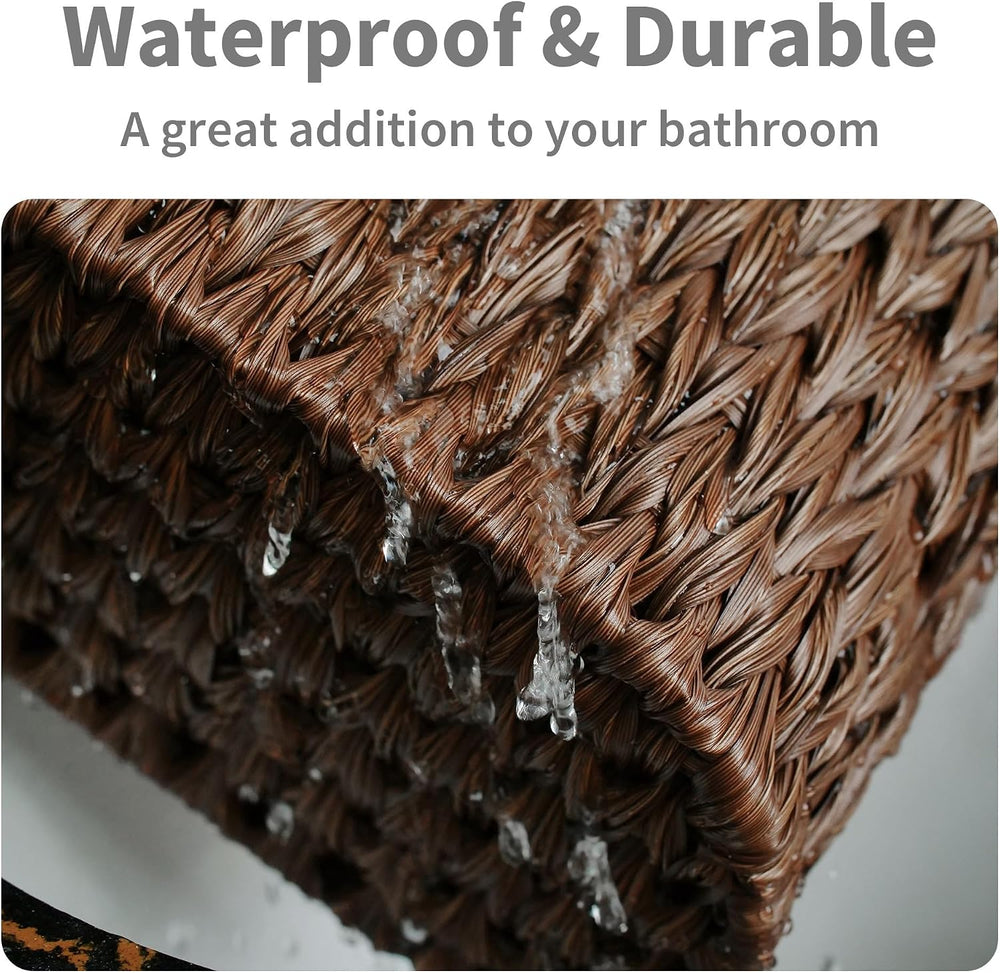 GRANNY SAYS Toilet Paper Storage Basket with Lid, Woven Toilet Paper Holder