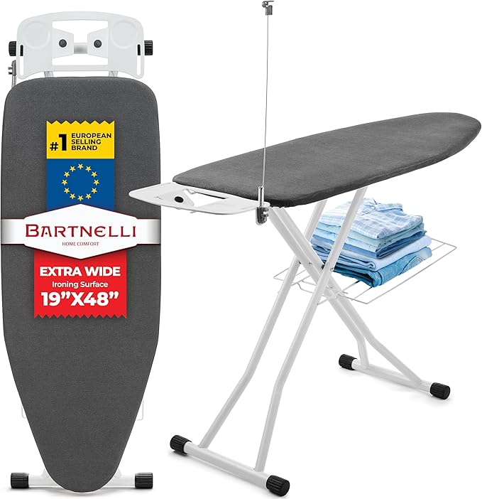 Bartnelli Extra Wide Pro Ironing Board 19x48 Ironing Surface by Bartnelli