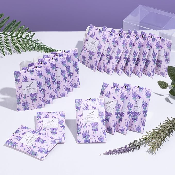 MYARO 20 Packs Fresh Lavender Sachets, Air Freshener - Image 4