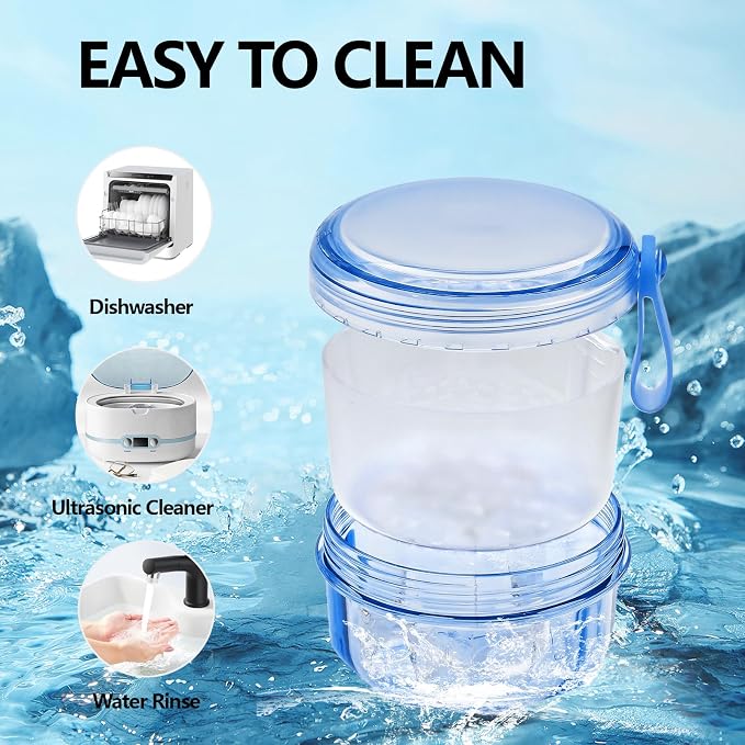 No Leak Partial Denture Case Retainer Bath Box Cup, Denture Soaking Cup False - Image 8