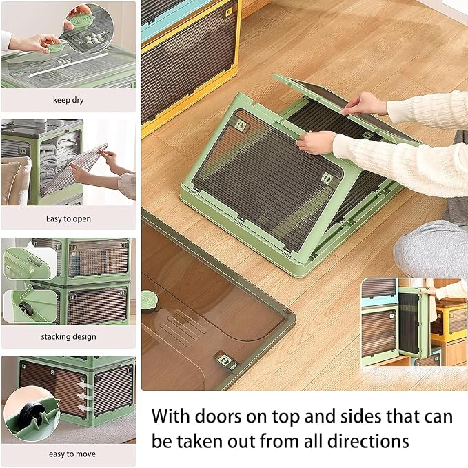 Collapsible Storage Bins with Lids, Closet Organizers, Dorm Room Essentials - Image 5
