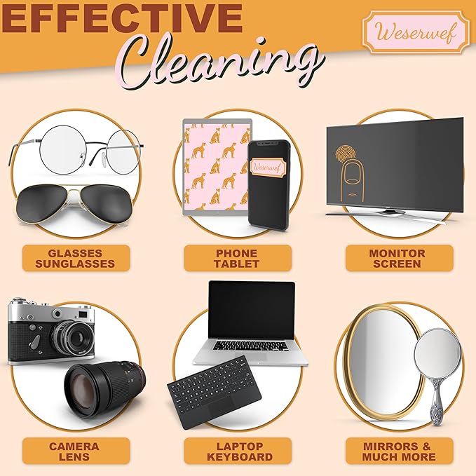 WESERWEF Design Microfiber Glasses Cleaning Cloth – Premium Cleaning Cloth - Image 4