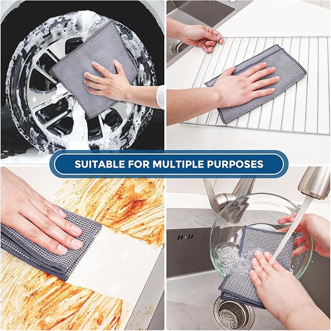 10 Pcs New Upgrade 3-Layer Non Scratch Wire Dishcloth, Wire Dishwashing Rag - Image 5