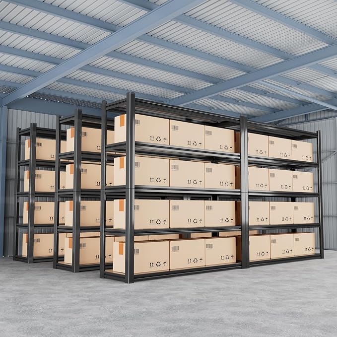 72" H Garage Shelving 2000LBS Heavy Duty Storage Shelves Adjustable 5 Tier - Image 7