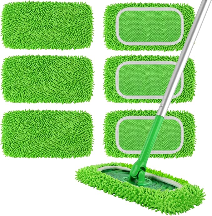 6Pcs Reusable Microfiber Mop Pads Compatible by ZEHRAI
