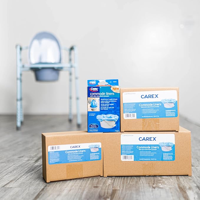Carex Commode Liners, Toilet Seat Cover, Fits Most Commodes, Toilet Liners and - Image 9