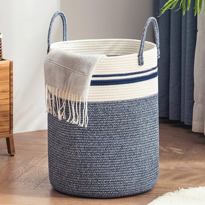 YOUDENOVA Woven Rope Laundry Hamper Basket, 72L Tall Laundry Basket, Baby by YOUDENOVA