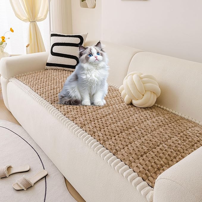 OTOB Couch Cover for Dogs Washable All Seasons, Non Slip Fuzzy Pet Couch Covers by OTOB