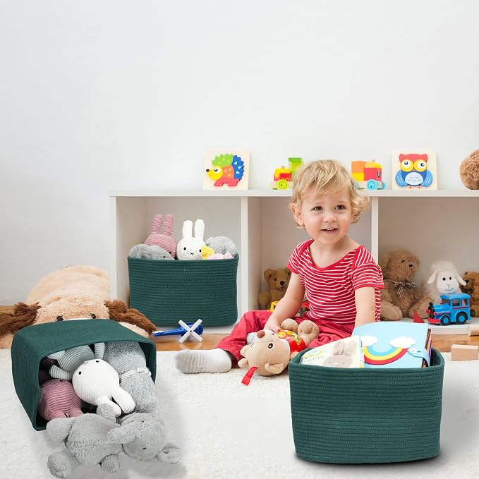 Cotton Rope storage Basket Bins14.5X9.5X9.3“ Basket - Image 5