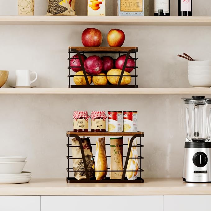 2 Pack Stackable Kitchen Organization, Counter Organizers and Pantry - Image 4
