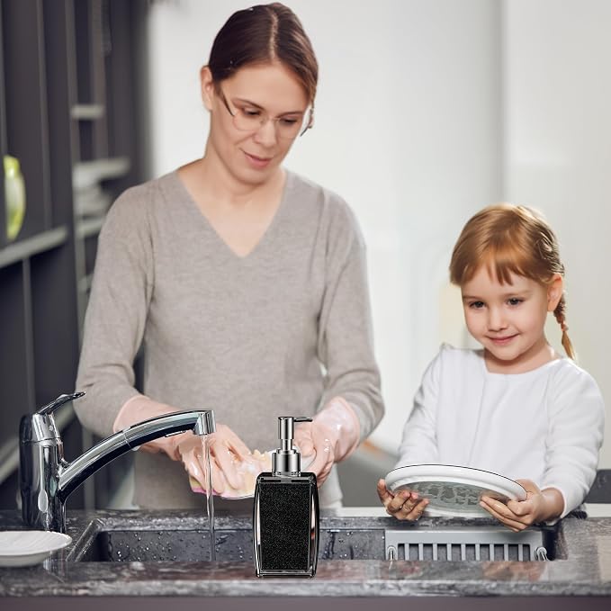 White Soap Dispenser with Refillable Plastic Pump - Image 5