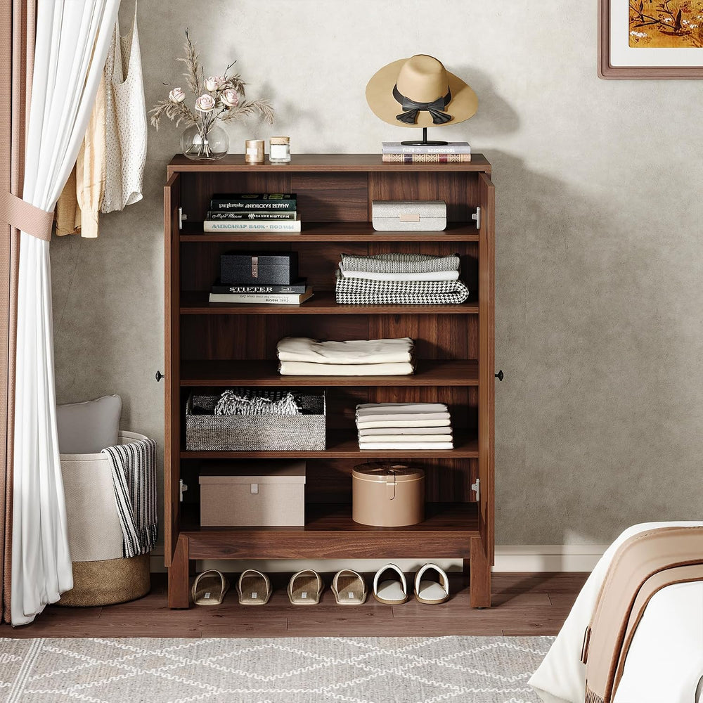 Tribesigns Shoe Cabinet with Doors, 5-Tier Shoe Storage Cabinet with Adjustab...