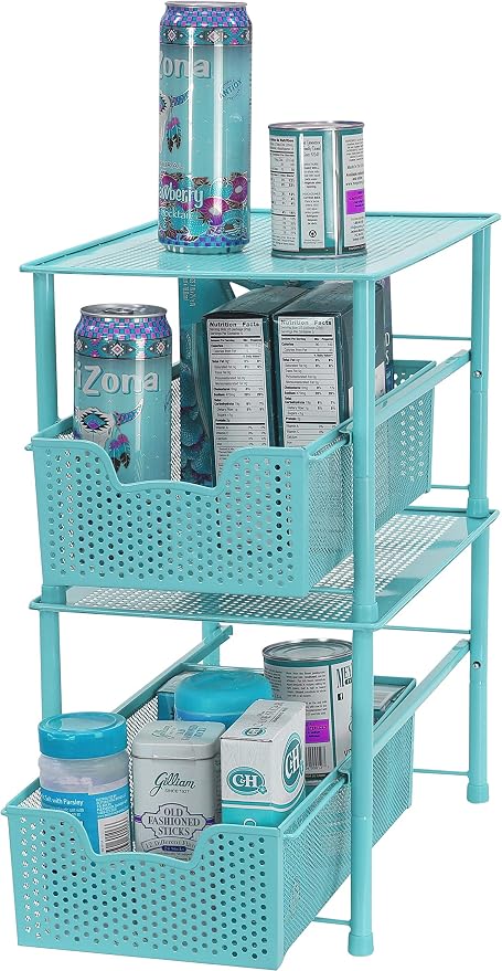 Simple Houseware Stackable Under Sink Cabinet Sliding Basket Organizer Drawer - Image 5